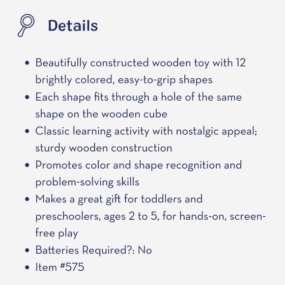 Melissa & Doug Classic Toy Shape Sorting Cube 2-5 years - Picture 2 of 6